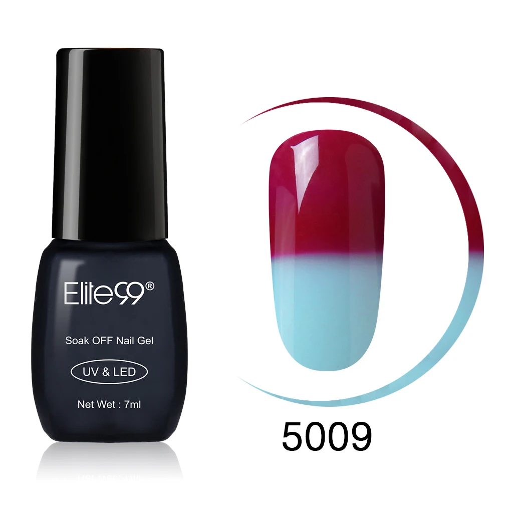 5009 Elite99, 7 мл, Гель-лак для ногтей, меняющий цвет под настроение, УФ светодиодный, лампа, Гель-лак для ногтей, украшения, хамелеон, гель для маникюра - Цвет: 5009