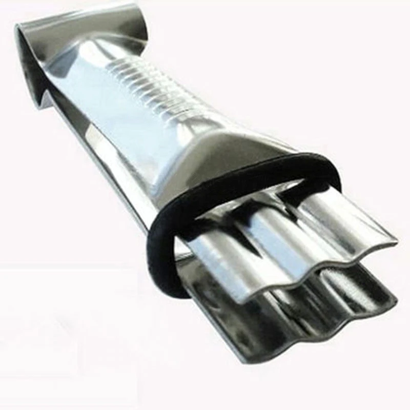 JX-LCLYL 3pcs Stainless Steel Cake Lace Curve Clips Fondant Border Clamp Crimper Cutter