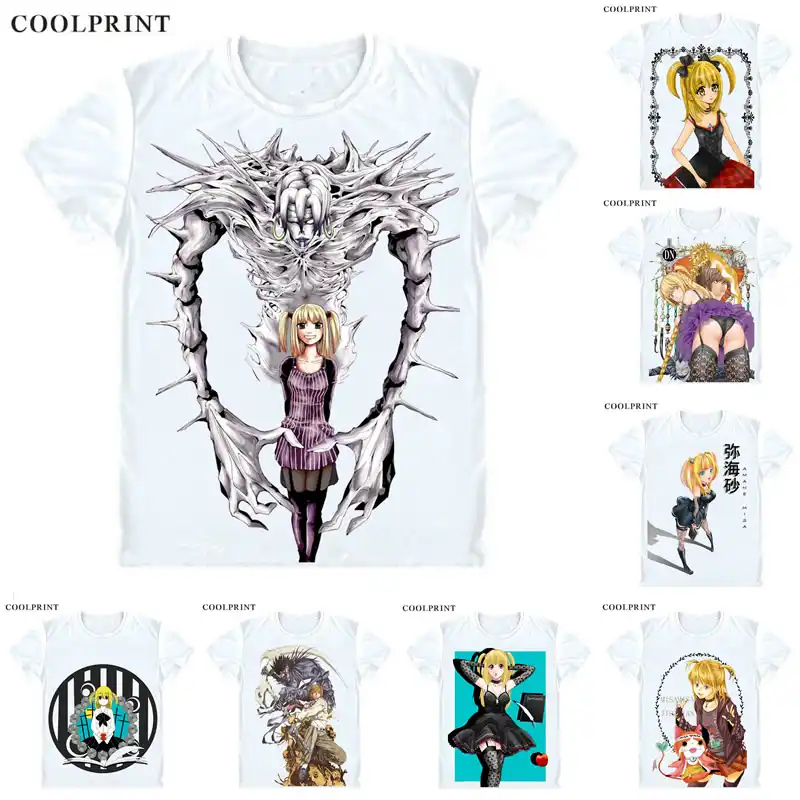 弥海砂レムremu死神tシャツデスノートですかデス能登男性カジュアルtシャツプレミアムtシャツプリント半袖シャツ T Shirts Aliexpress