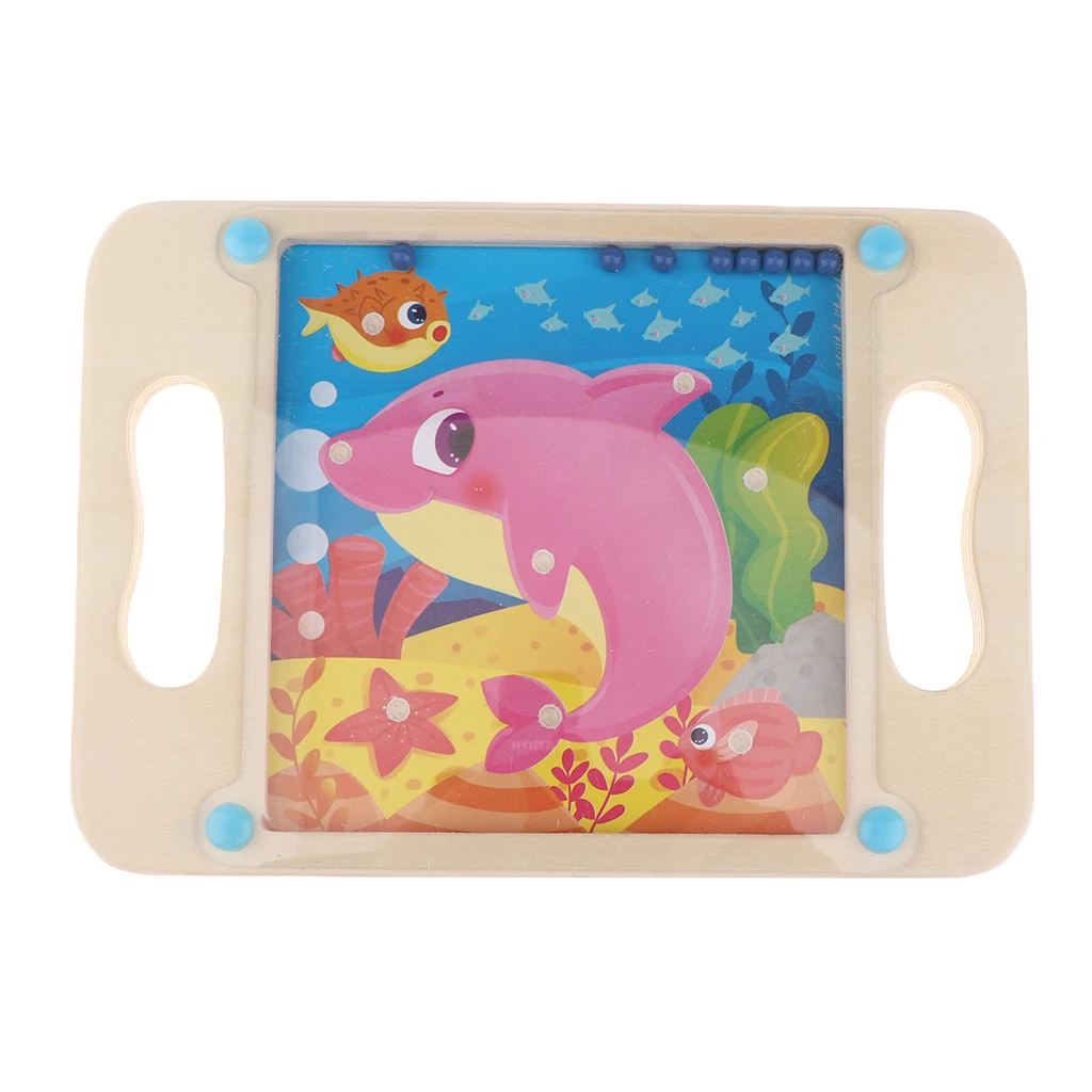 Funny Hand-held Ball Balance Maze Puzzle Labyrinth Wooden Handcraft Toys Kids Wooden Puzzle Toys Labyrinth Board Toy