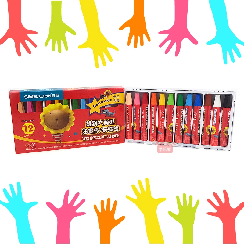 

Children Crayon Color Painting Brush 12 Color Oil Painting Stick 12 Color Colorful Stick Powder Crayon