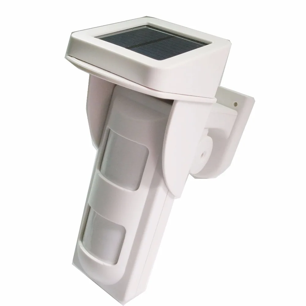 433mhz solar power outdoor wireless PIR detector sensor 25kg pet immunity wireless alarm PIR sensor wide angle alarm detector 433mhz solar power outdoor wireless PIR detector sensor 25kg pet immunity wireless alarm PIR sensor wide angle alarm detector