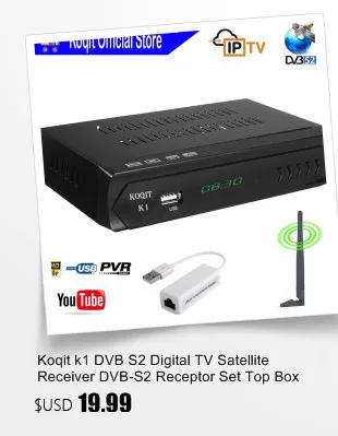 ТВ приставка DVB S2 Цифровой ТВ спутниковый ресивер DVB-S2 приставка USB RJ45 Wifi IP tv m3u Youtube BissVu Youtube PVR плеер