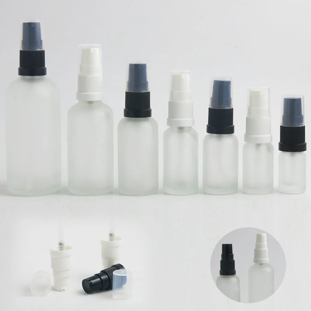 Флакон стеклянный прозрачный с помпой для сиропа 10/20/30/50/100 мл|100 ml|bottle with pumpglass bottles