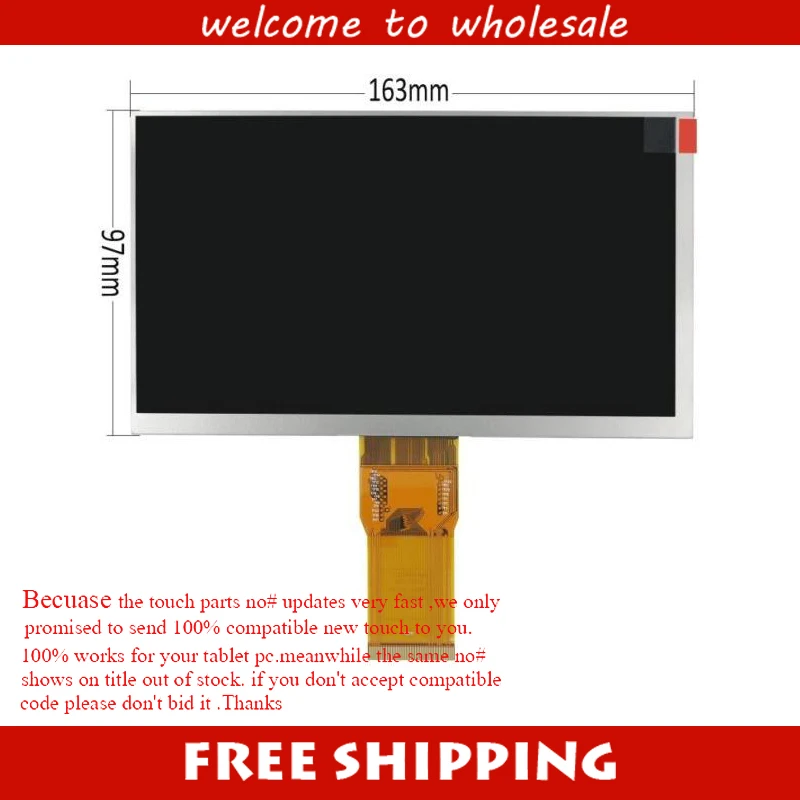 

7inch 163*97mm 50pin LCD For Mediacom SmartPad 720M M-MP720M 3G Screen Display Tablet Replacement Free Shipping