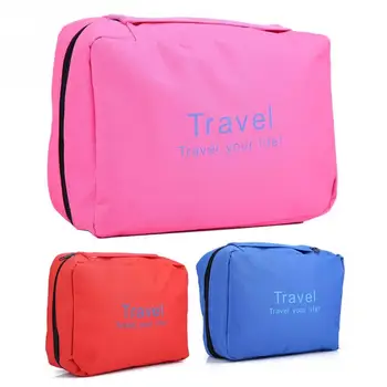 

Cosmetic Bag Women Foldable Zipper Cosmetic Make Up Bag Travel Waterproof Portable Makeup Storage Bag Makeup Tool Kit