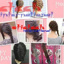 Ems или dhl 1000 шт 1 X Женщины Девушки приспособление для Плетения КОС ролик магия твист укладка производитель замки ткет волос Группа аксессуары