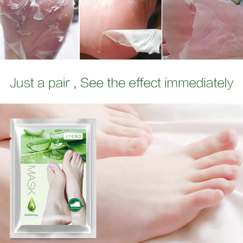 

EFERO Baby Feet Mask Exfoliating Foot Mask Socks for Pedicure Peeling Dead Skin Remover Feet Mask Peel Foot Detox TSLM1