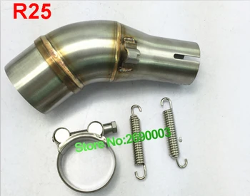 

ER6N/Z250SL/R25 Stainless Steel Motorcycle Exhaust Link Pipe Interface Tube Motorcycle Exhaust Muffler Pipe Escap Damper Adapter