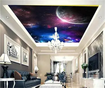 

custom size 3d wallpaper ceiling room mural photo space explorer planet moon sky painting wall murals wallpaper for walls 3d