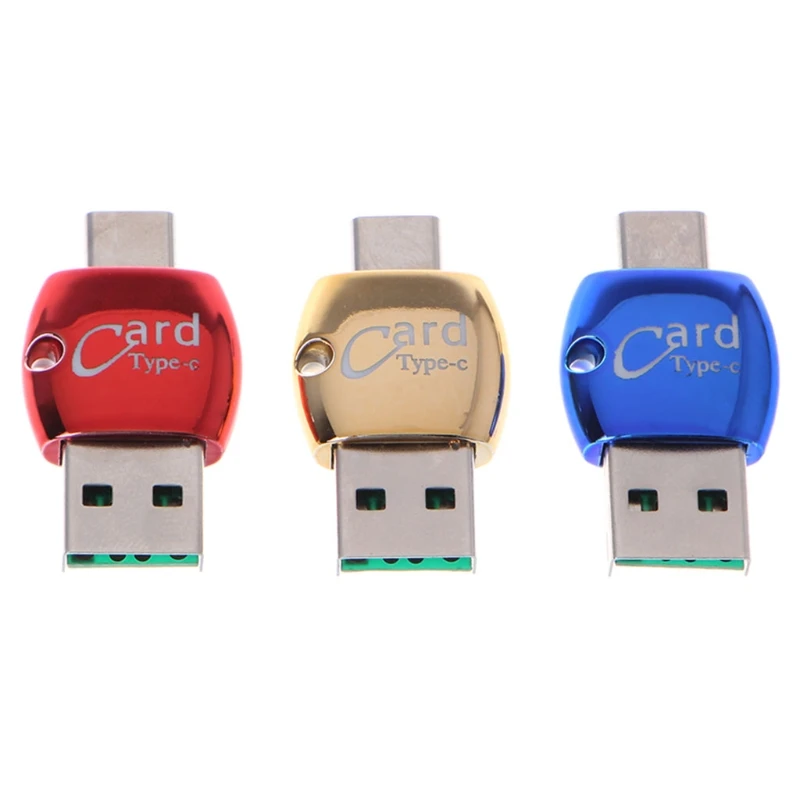 

2 In 1 OTG USB 3.1 Type C To USB 2.0 Micro SD/TF Memeory Card Reader Adapter