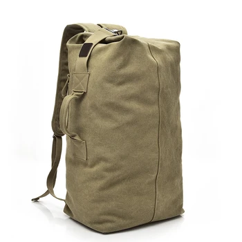 

2020 Large capacity Man travel bag mountaineering backpack men bags canvas bucket shoulder bag Male Canvas Backpacks Q2