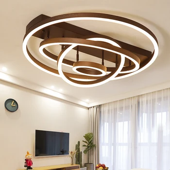 

Rotatable Ceiling Chandelier Brown/ Black modern Led Chandelier lighting living room dining room lustre luminaria lampadario