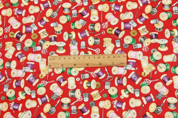 Cena Pół jarda cienka bawełna tkanina z japońską igła nić drukuj handmade DIY usta złoty pakiet torba tkanina odzieżowa 100% bawełna