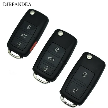 

DJBFANDEA Remote Flip Folding Car Key Shell for VW Volkswagen MK4 Bora Golf 4 5 6 Passat Polo Bora Touran No Blade