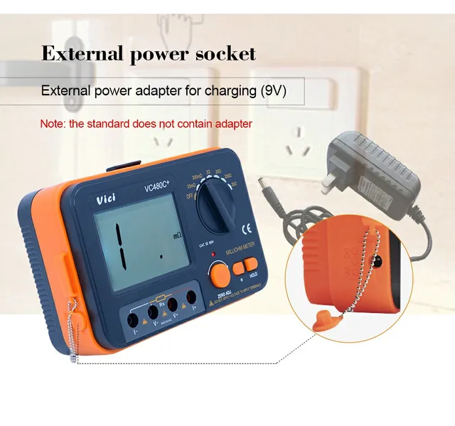 Vc480c+ 3 1/2 Digital Milli-Ohm Meter - China Digital Multimeter