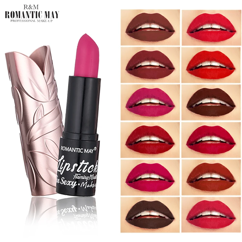 ROMANTIC MAY12 color matte lipstick lip gloss no makeup lasting