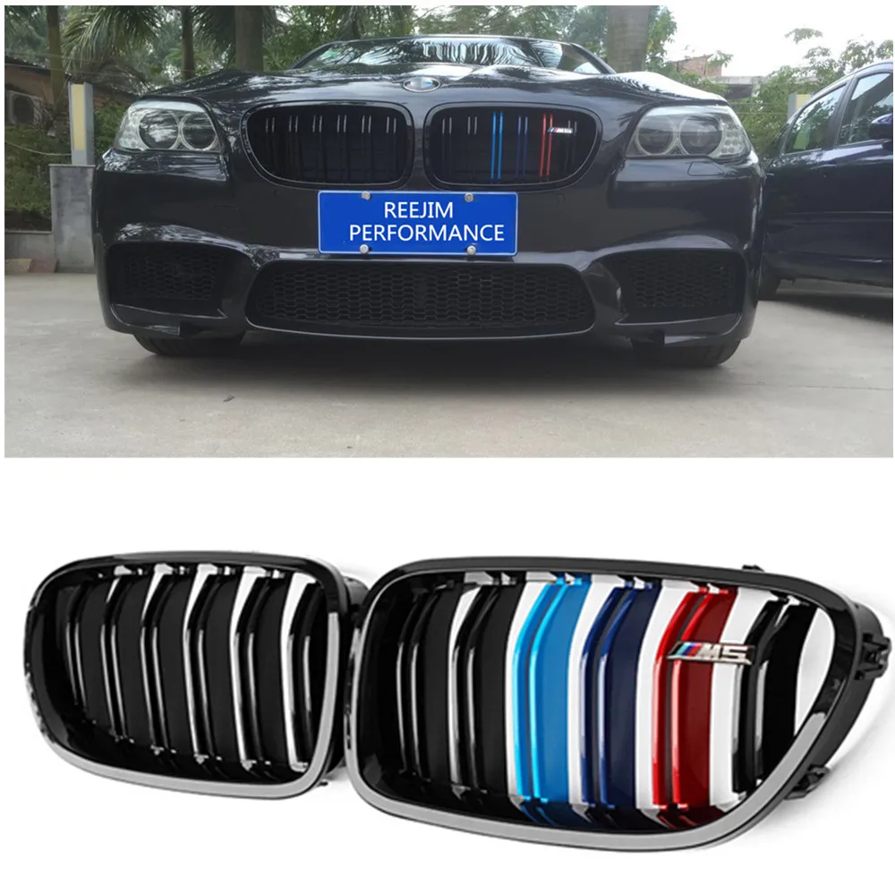 

F10 ABS Replacement Dual Slat racing Grill for BMW F10 518i 520i 530i 535i 2010 M Color car-styling