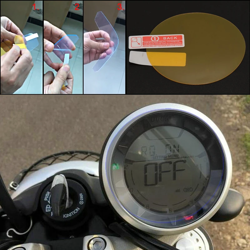 

SCRAMBLER moto Blu-ray Cluster Screen Scratch Protection Film Speedometer Cover Guard For Ducati SCRAMBLER