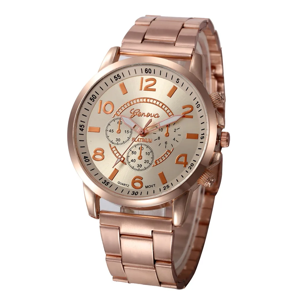 

Watches women Fashion Stainless Steel Sport Quartz Hour Wrist Analog Watch Relojes Mujer Women Dress Clock D12