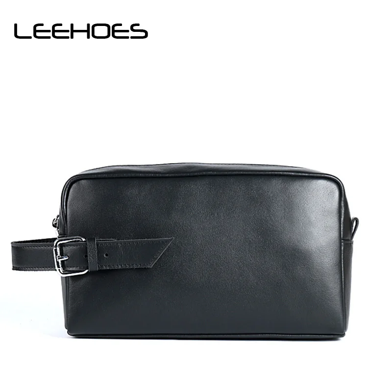 

Casual Travel Bag Soft Cow Genuine Leather Men Clutch Bags Large Capacity Men Wallet Purse Long Strap Envelope Wristlet Carteras