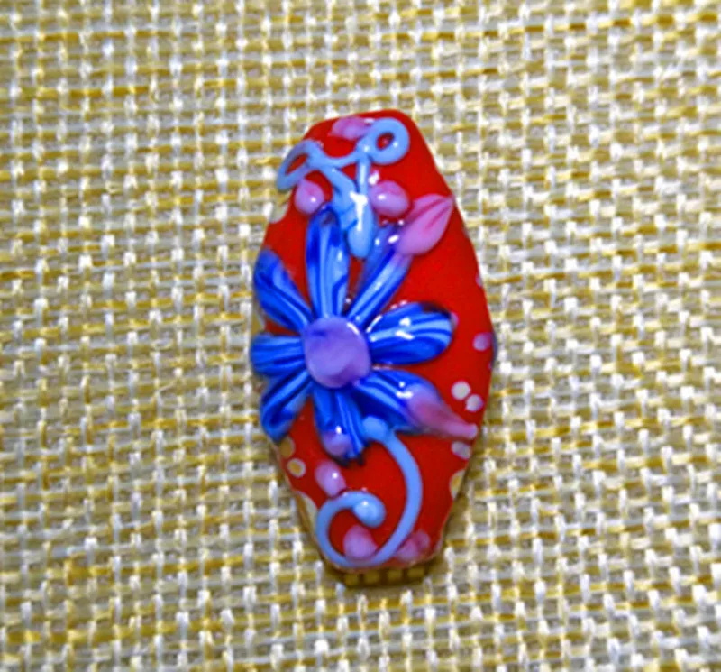 Стекла ручной работы lampwork стеклянные бусины цветок бисер для изготовления