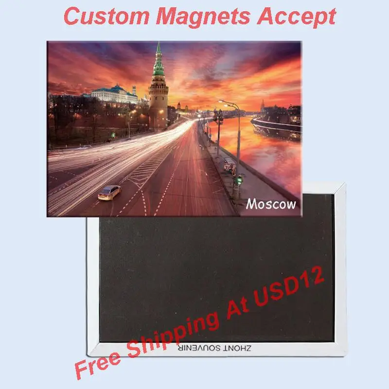 

Free Shipping 78*54mm Moscow Fridge Magnets 20198 Tourist Memorabilia Gift
