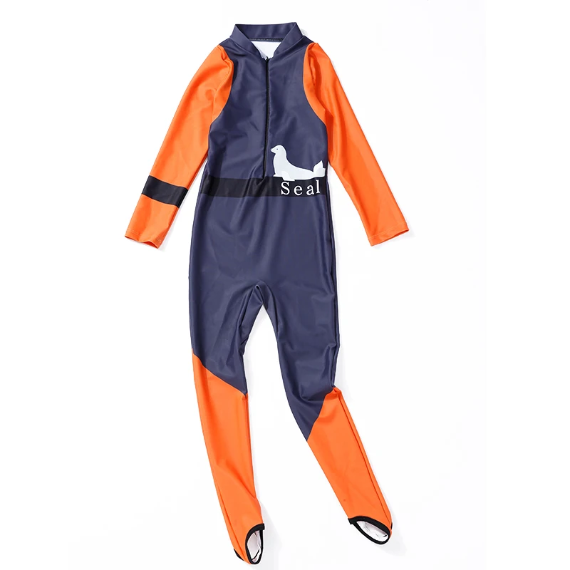 2018 New Children's Swimsuit Girls Boy Surfing clothes One Piece Cartoon Long Sleeve Swimwear Anti-UV surf diving suit | Спорт и