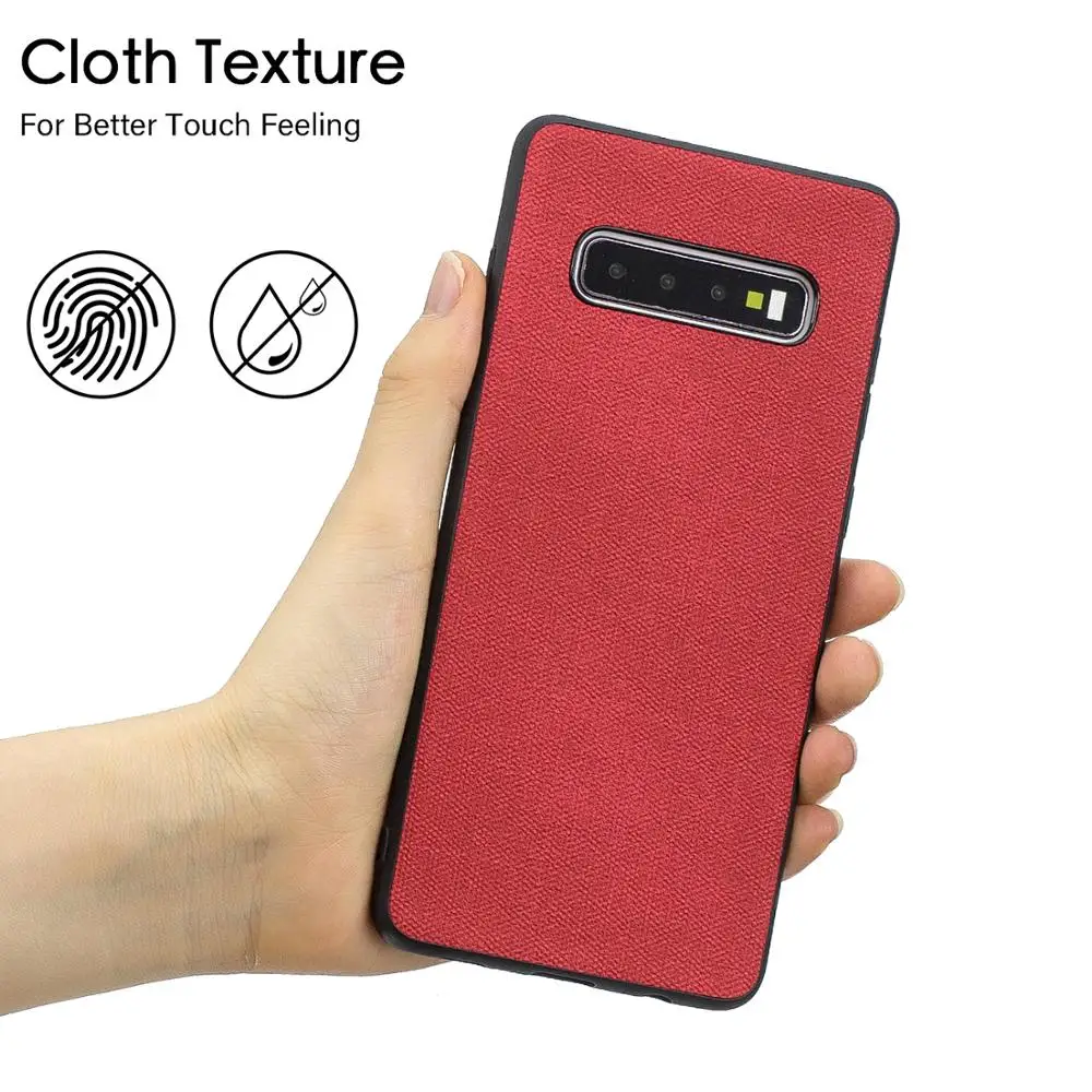 

For Samsung galaxy S10 plus S10e S9 plus a10 A20 A40 A50 A70 m10 m20 J6 plus Cloth Texture Phone Cases Protector Back Cover New!