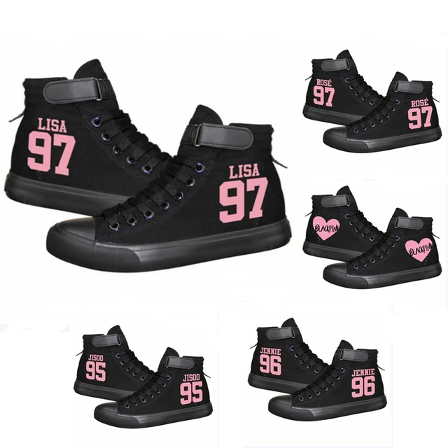Cute Blackpink Women Girls Sneakers Canvas Shoes Boots