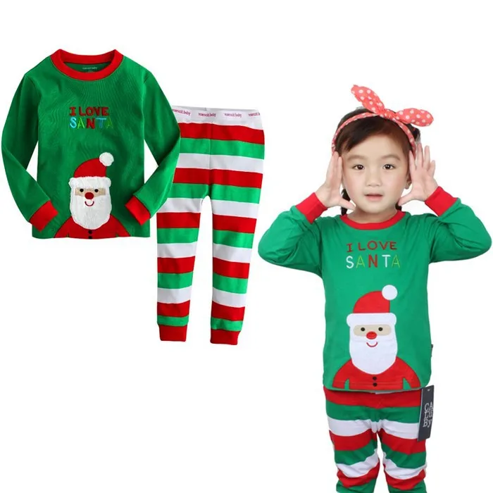 ALove Kid Girls Christmas Pajamas Set Unisex Cotton Xmas Pjs Sleepwear 2-7 Years