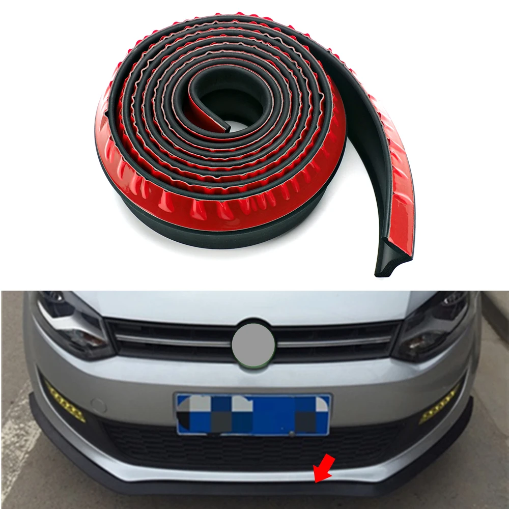 2.5 M New Car Front Bumper Lip Skirt Protection Car styling TPVC Front