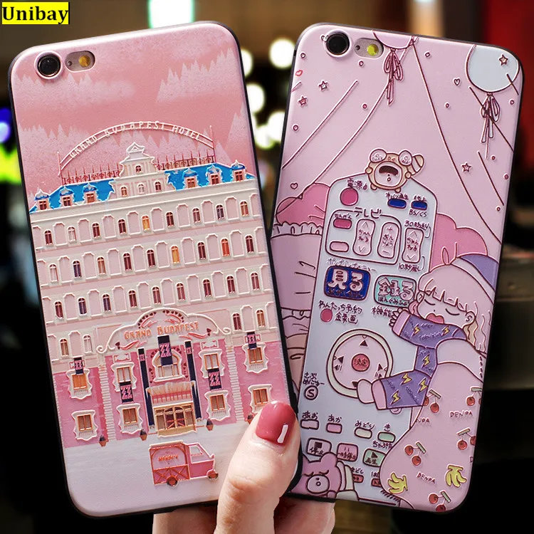 

3D Patterned Case For iphone 6 s 6 plus 7 8plus XR Case Cute Soft TPU Cover For iphone 8 7plus iphone XS MAX 10 Case