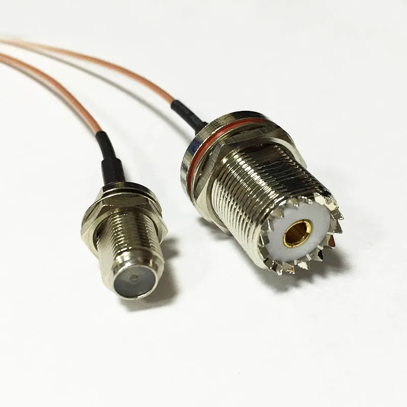 

New F Female Jack Switch UHF Female nut SO239 pigtail cable RG178  Wholesale 15CM 6" Adapter
