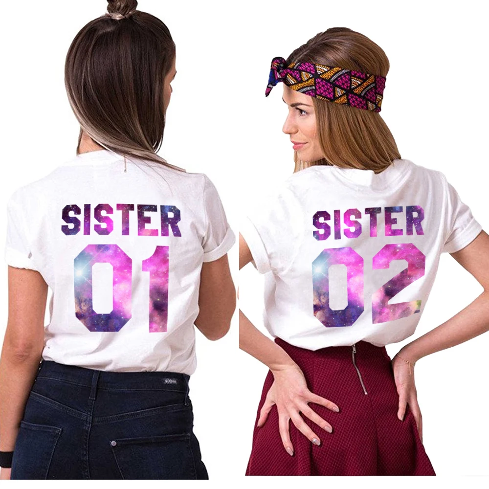 Couples Shop BFF Best Friends Femme Fille T-Shirt Set Sister 01 02