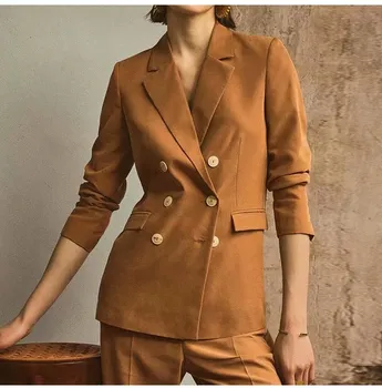 

Fashion Office Lady Suit Casual Solid Blazer Women Jacket 2019 Autumn Winter Long Sleeve Streetwear Long Blazer