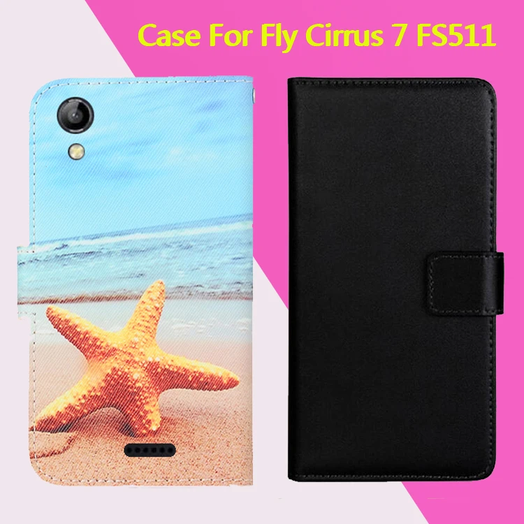 

For Fly FS407 Stratus 6 Case Fashion Luxury Protective Flip Leather Case For Fly Cirrus 7 FS511 Phone Cover Wallet Style