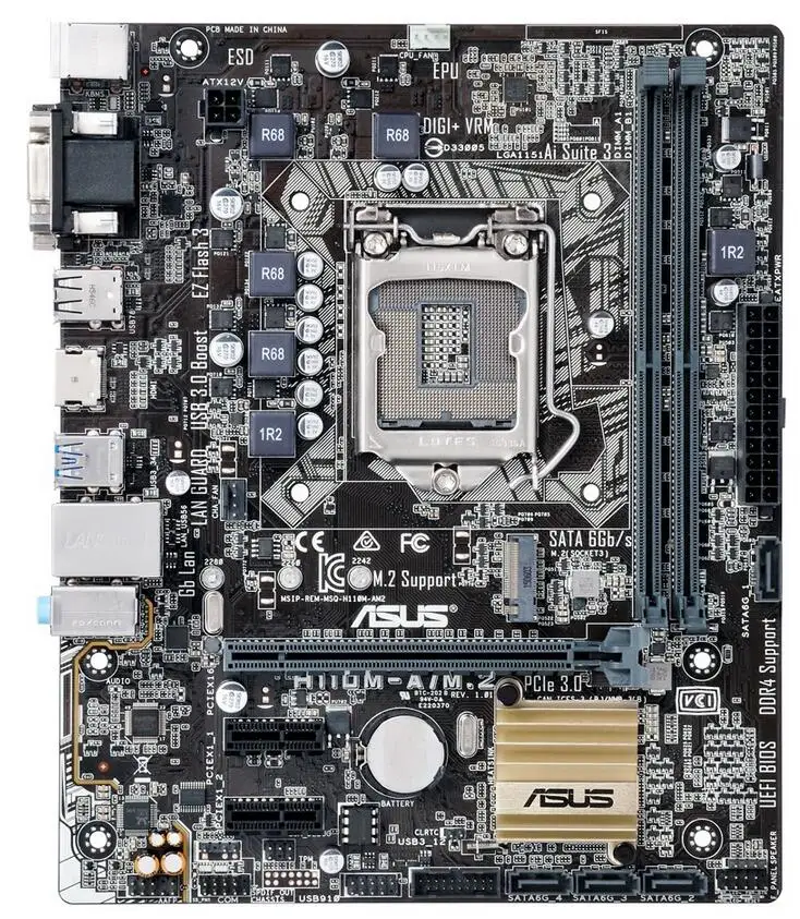 

H110M-A/M.2 H110 support DDR4 motherboard