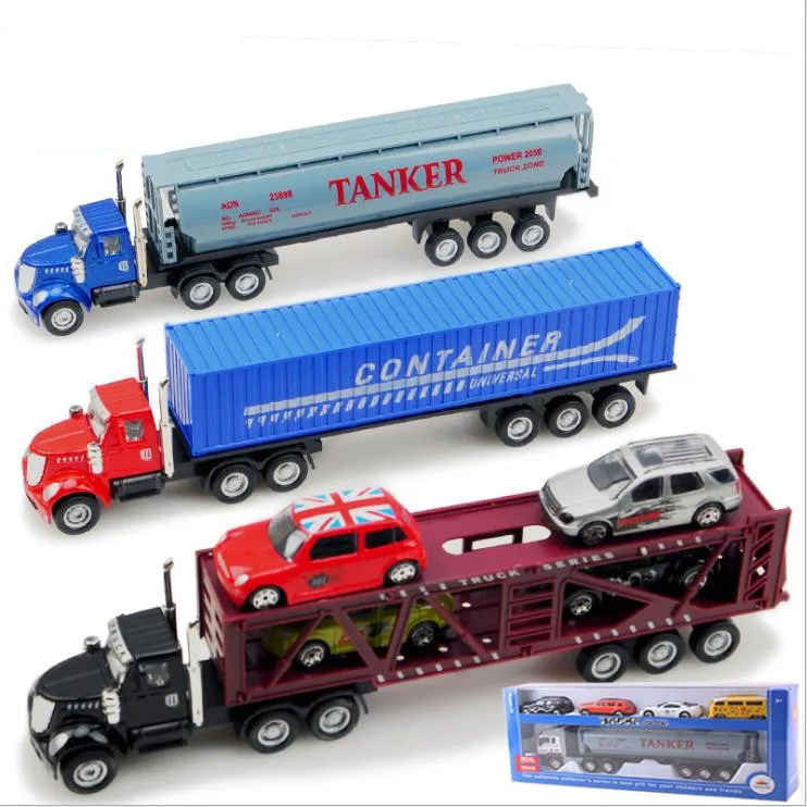 High simitation trailer container truck model,136 scale alloy model