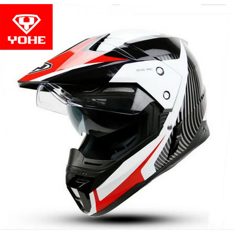

2019 New YOHE motocross motorcycle helmet YH-628A Motor cross-country caps made of ABS double lenses off road Motorbike helmets