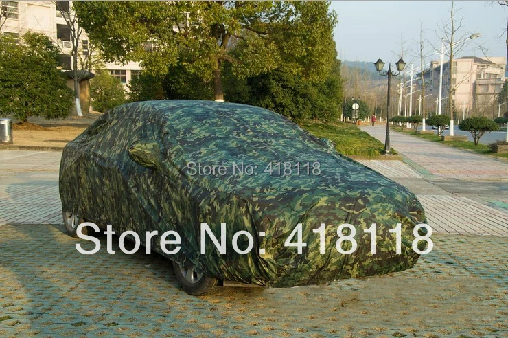 

Camouflage Car Cover Resistant Rain Sun Dust Snow Wind Car Hood