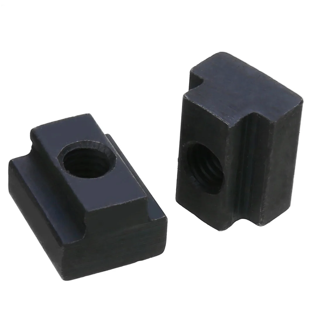 5pcs Oxide Finish T Slot Nuts High Hardness M6/8/10/12 Threads T-slots In Machine Tool Tables