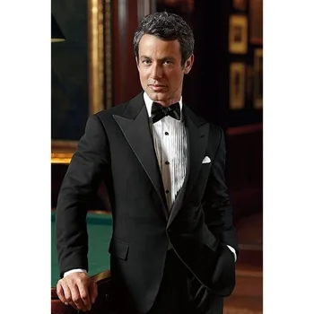 

Black Jacket Men Suit Prom Tuxedo Latest Coat Pant Designs Slim Fit 2 Piece Custom Groom Blazer Wedding Suits Masculino