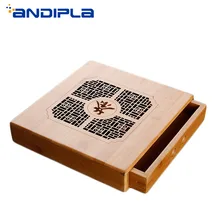 Дизайн бамбуковая деревянная коробка для хранения пуэр чайный контейнер для тортов ящик коробки для хранения чая Caddy кунг-фу чайный сервиз аксессуары Органайзер