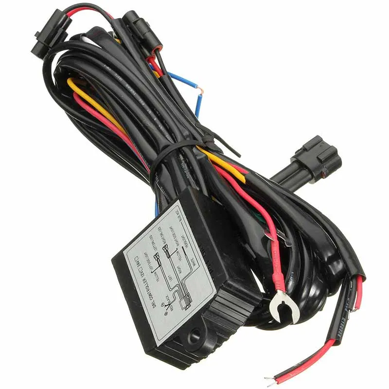 

Practical 12V Car DRL Control Switch Harness Daytime Running Light Dimmer Dimming Relay Control Harness High Quality