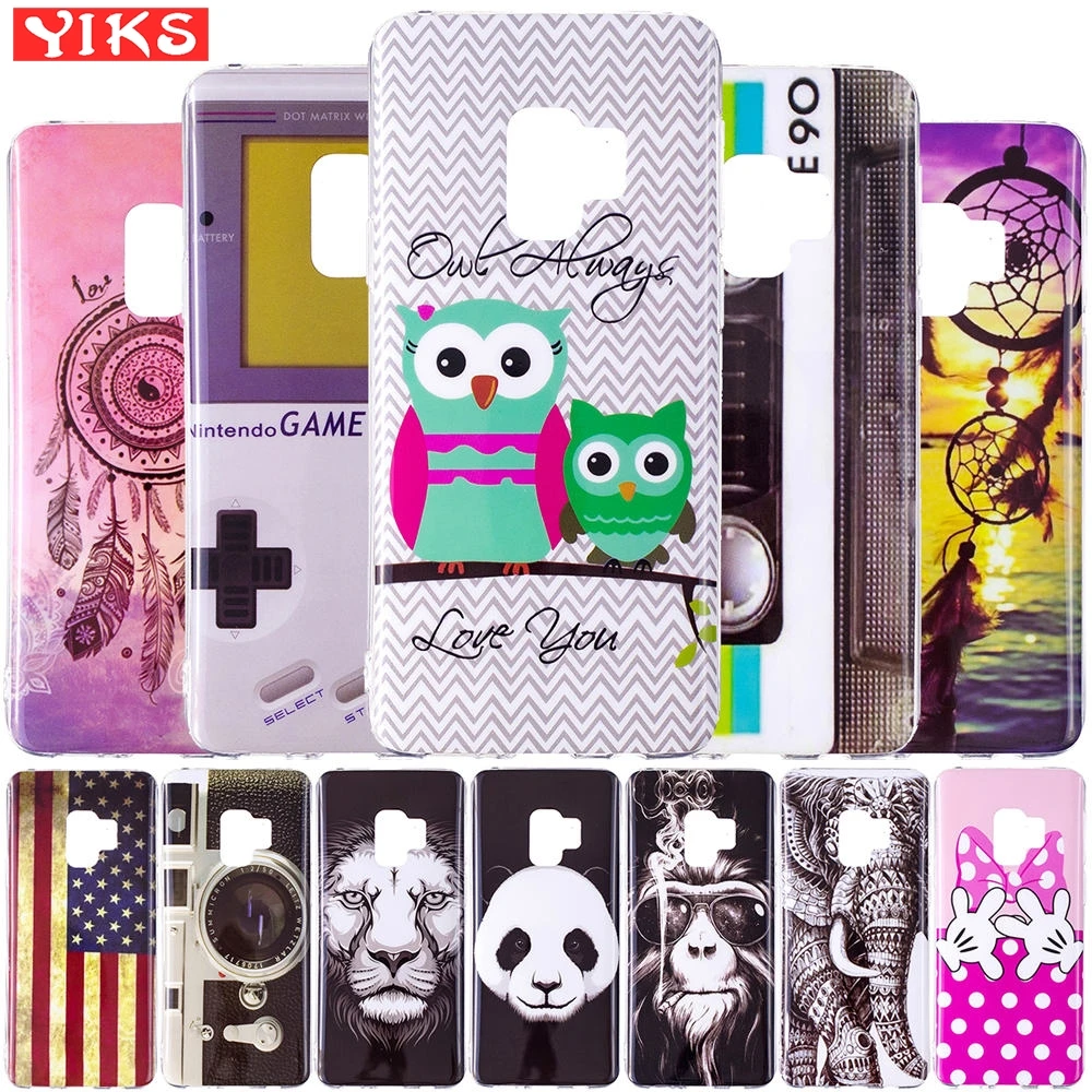 

For funda Samsung Galaxy S9 Case Silicone Soft Cover For Samsung S9 High Quality Cartoon Owl Case For fundas Galaxy S9 Capinha
