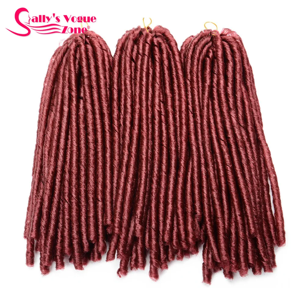 24 Roots Faux LocsCrochet Hair 18 Crochet Faux Lock Dreadlock Crochet Braids hair Extensions Synthetic Braiding hair Soft lock (119)_