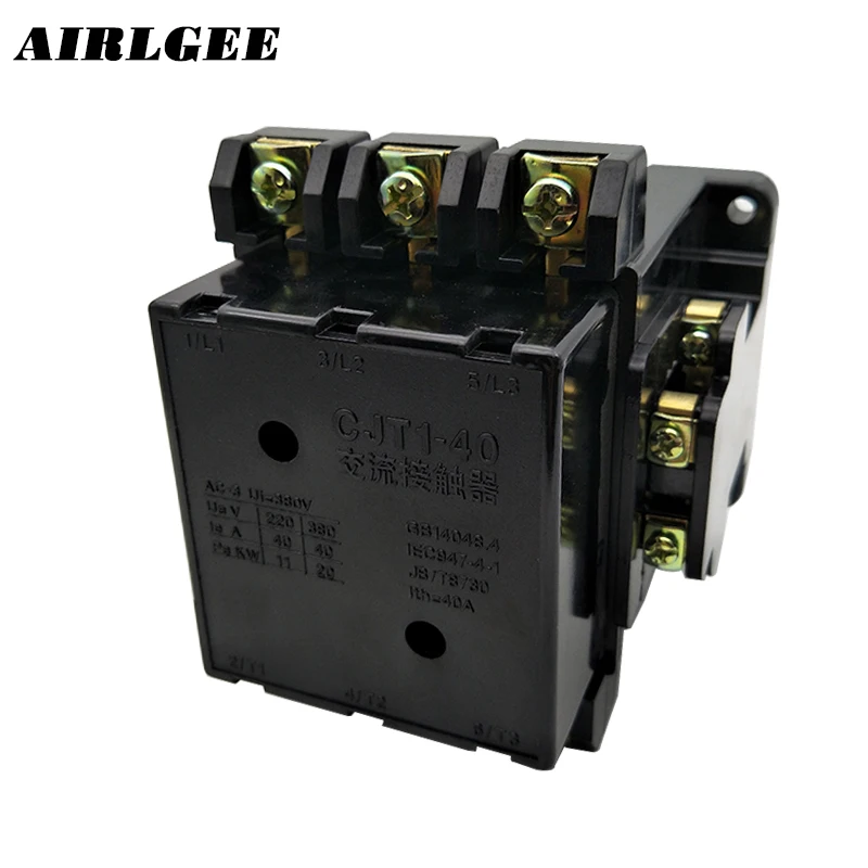 CJT1-40 контроль двигателя 40A 24V 50Hz катушка 3 Pole Phase 2NO 2NC Универсальный контактор