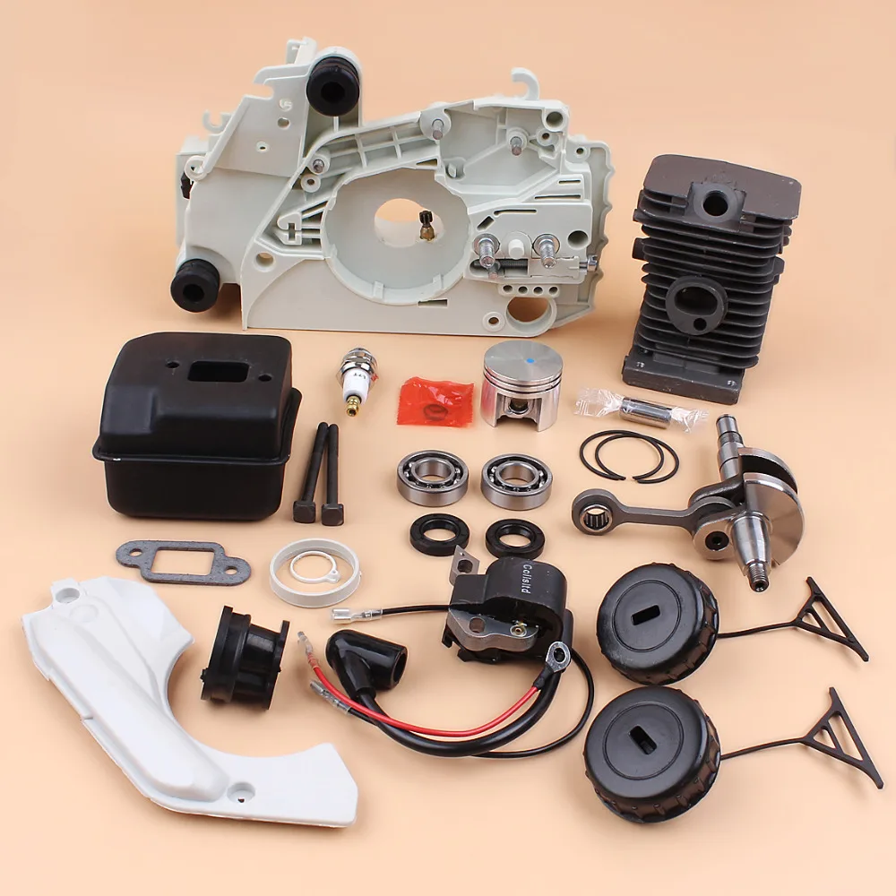 38mm Crankcase Engine Housing Cylinder Piston Muffler Ignition Coil Kit