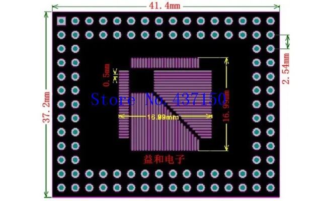 15 шт./лот, QFP/FQFP/TQFP32/44/64/80/100 LQFP smd-адаптер пластины 0,5/0,8 мм